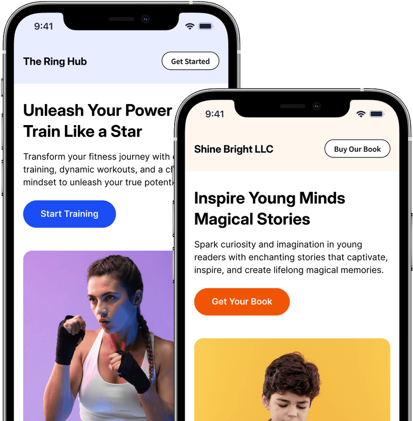 Mobile website examples